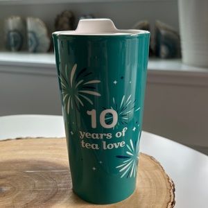 DAVIDs Tea 10 year anniversary ceramic travel cup